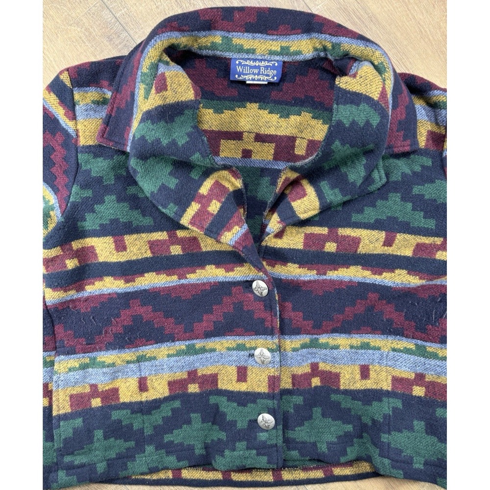 Vintage 90s Aztec Willow Ridge Western 3 Button up Blazer Jacket Womens 18P Vtg